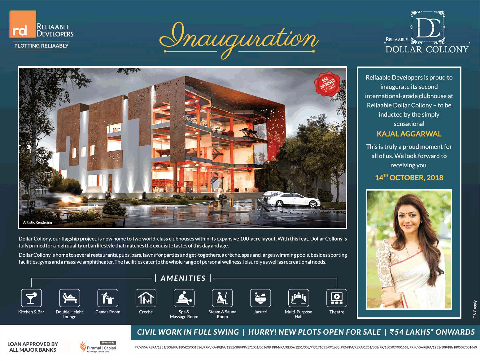Presenting 2nd international grade clubhouse at Reliaable Dollars Collony in Bangalore